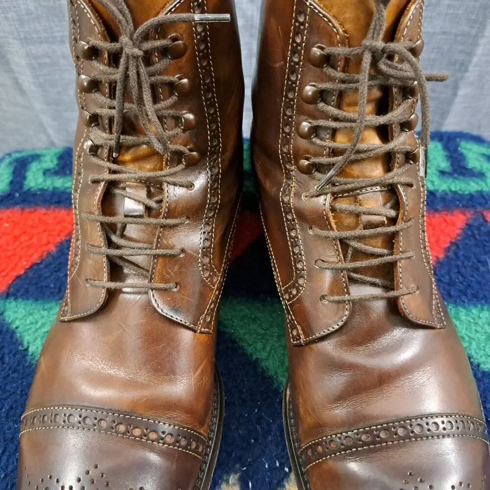 %Antonio Maurizi Leather Boot Men's Size 44.5 US 10.5 -11 / D12